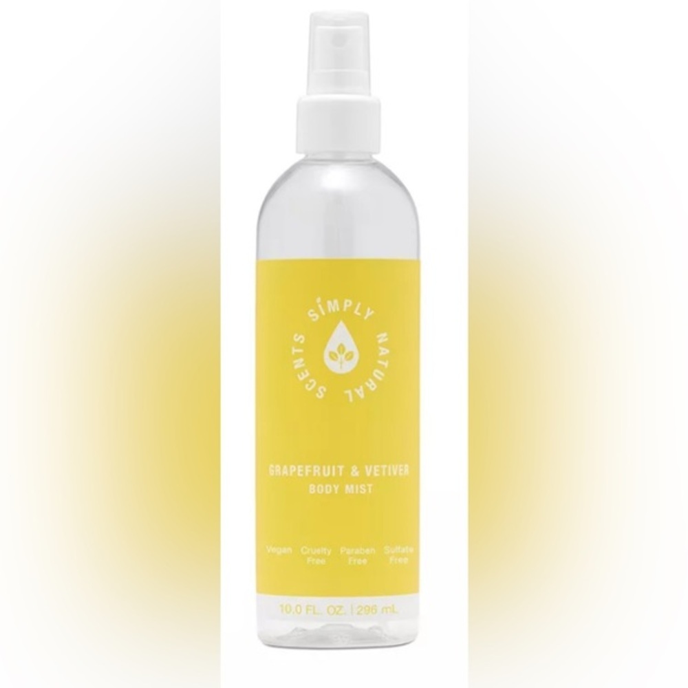 2‎ SIMPLY NATURAL SCENTS Grapefruit & vetiver Body Mist new